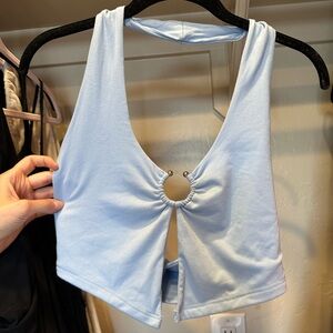 baby blue halter top